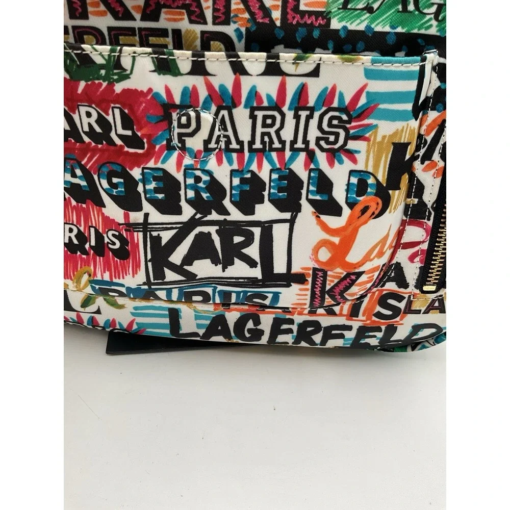 Karl Lagerfeld black adjustable multicolored